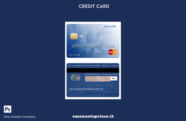 modello di carta mastercard bancaria Bostwana ABC in stile verificato